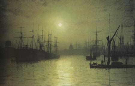 rNightfall down the Thames (nn03), Atkinson Grimshaw